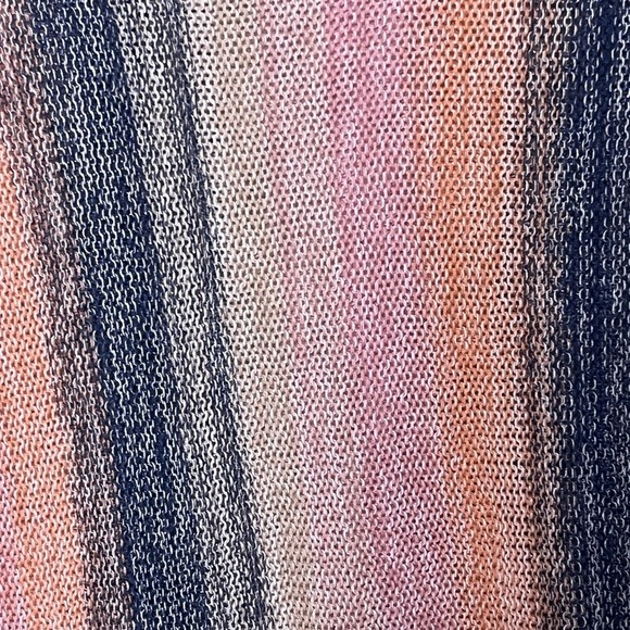 Anthropologie Moth | Multicolored Zola Striped Lightweight Knit Poncho, M/L - Picture 4 of 8